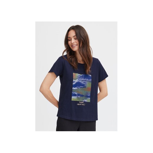 Fransa T-Shirt 20612765 Granatowy Regular Fit ze sklepu MODIVO w kategorii Bluzki damskie - zdjęcie 168640760