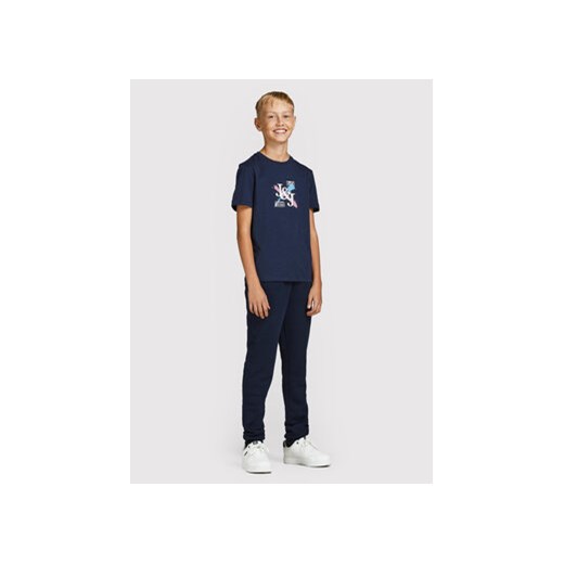 Jack&Jones Junior Spodnie dresowe Logo 12213086 Granatowy Regular Fit ze sklepu MODIVO w kategorii Dresy chłopięce - zdjęcie 168640952