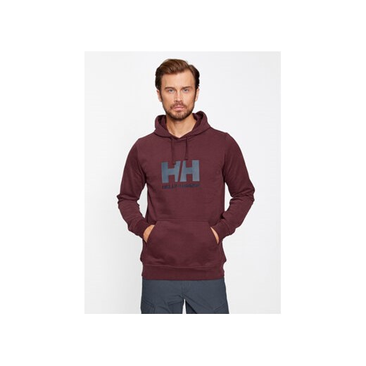 Helly Hansen Bluza Logo 33977 Bordowy Regular Fit ze sklepu MODIVO w kategorii Bluzy męskie - zdjęcie 168641862