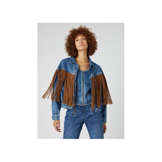 Wrangler Kurtka jeansowa Cowboy Fringe W4FA96M27 112327084 Niebieski Regular Fit Wrangler S MODIVO