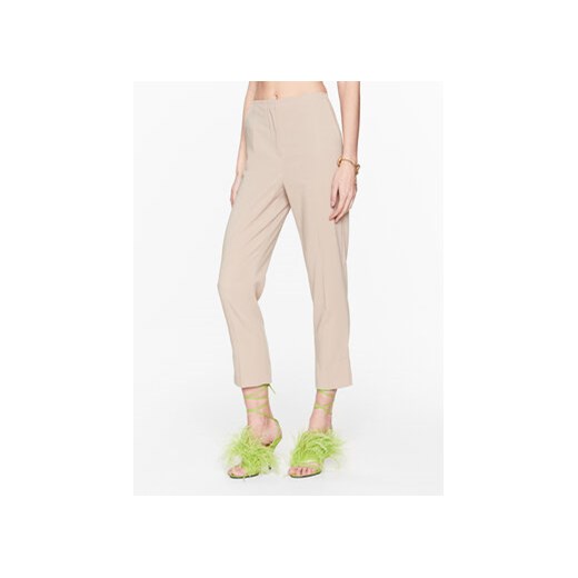 Patrizia Pepe Spodnie materiałowe 8P0491/A6F5-B752 Beżowy Slim Fit ze sklepu MODIVO w kategorii Spodnie damskie - zdjęcie 168642344