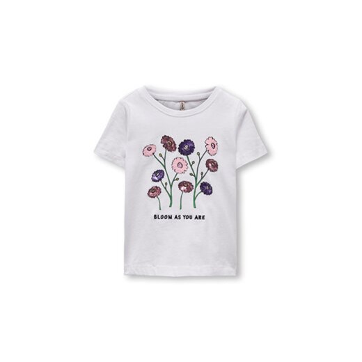 Kids ONLY T-Shirt 15286502 Biały Regular Fit ze sklepu MODIVO w kategorii Bluzki dziewczęce - zdjęcie 168642464