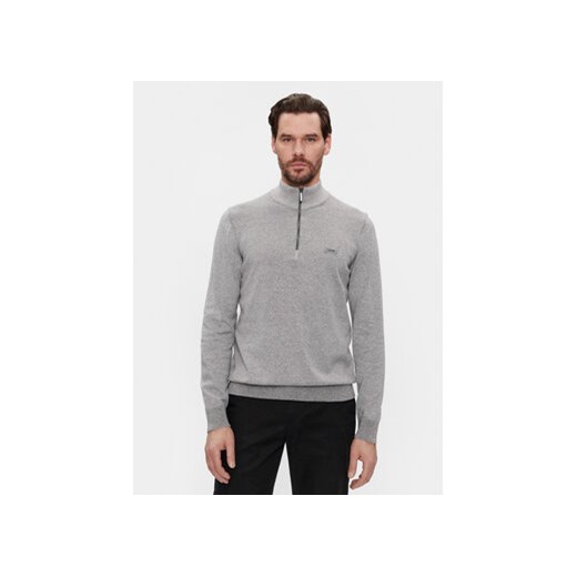 Calvin Klein Sweter K10K112735 Szary Regular Fit ze sklepu MODIVO w kategorii Swetry męskie - zdjęcie 168642474