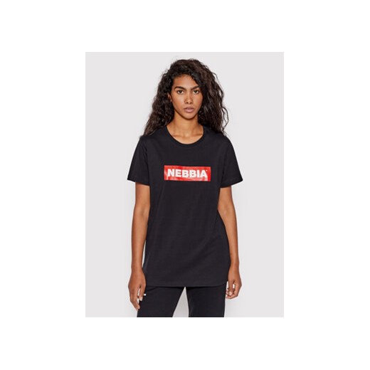NEBBIA T-Shirt 592 Czarny Regular Fit ze sklepu MODIVO w kategorii Bluzki damskie - zdjęcie 168642801