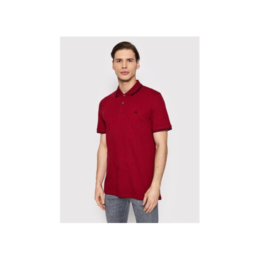 Selected Homme Polo Aze 16082841 Czerwony Regular Fit ze sklepu MODIVO w kategorii T-shirty męskie - zdjęcie 168643083