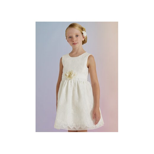 Abel & Lula Sukienka elegancka 5022 Biały Regular Fit ze sklepu MODIVO w kategorii Sukienki dziewczęce - zdjęcie 168643323