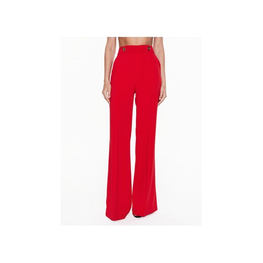 Pinko Spodnie materiałowe Sbozzare 100055 7624 Czerwony Regular Fit ze sklepu MODIVO w kategorii Spodnie damskie - zdjęcie 168643784