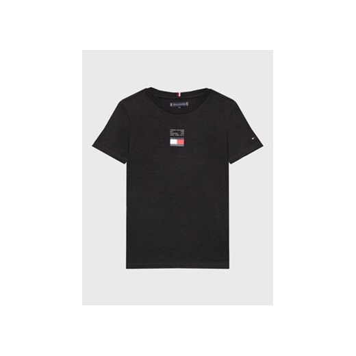 Tommy Hilfiger T-Shirt Flag KB0KB08033 D Czarny Regular Fit ze sklepu MODIVO w kategorii T-shirty chłopięce - zdjęcie 168644302