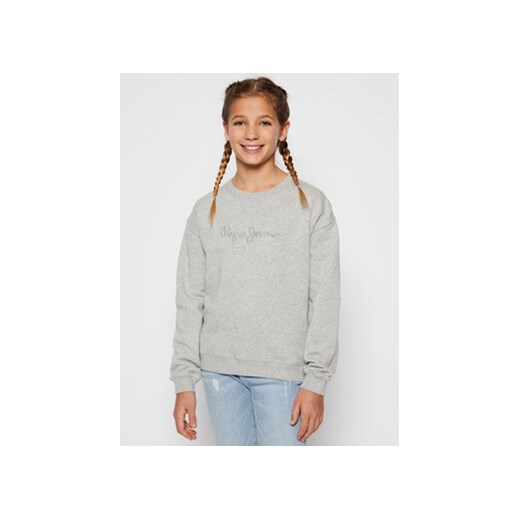Pepe Jeans Bluza Crew Neck Girls PG580756 Szary Regular Fit Pepe Jeans 8 MODIVO
