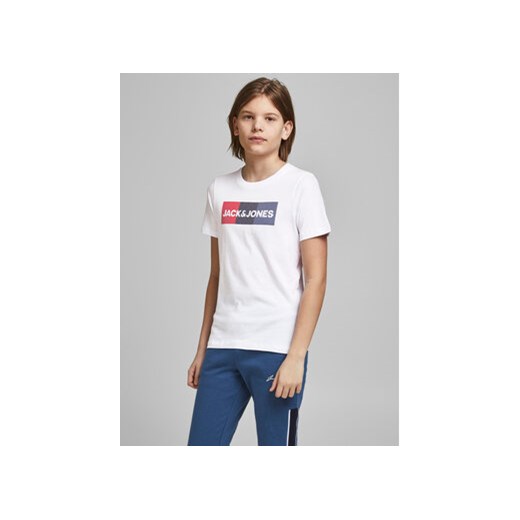 Jack&Jones Junior T-Shirt 12152730 Biały Regular Fit ze sklepu MODIVO w kategorii T-shirty chłopięce - zdjęcie 168645163