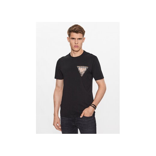 Guess T-Shirt M3YI22 J1314 Czarny Slim Fit ze sklepu MODIVO w kategorii T-shirty męskie - zdjęcie 168645304