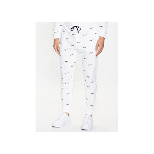 Hugo Spodnie dresowe Duritiba 50486458 Biały Relaxed Fit ze sklepu MODIVO w kategorii Spodnie męskie - zdjęcie 168645384