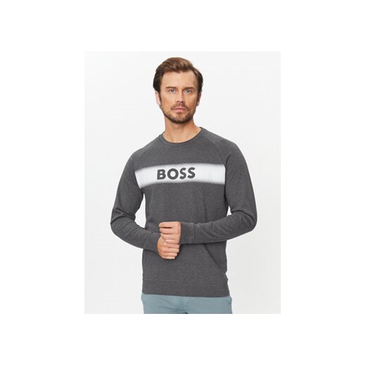Boss Bluza Authentic 50503060 Szary Regular Fit ze sklepu MODIVO w kategorii Bluzy męskie - zdjęcie 168645584
