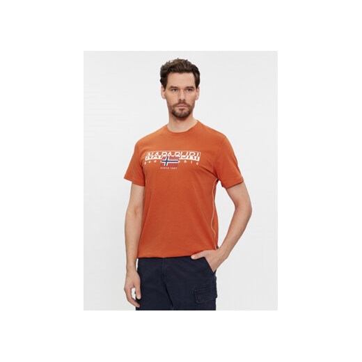 Napapijri T-Shirt S-Aylmer NP0A4HTO Pomarańczowy Regular Fit ze sklepu MODIVO w kategorii T-shirty męskie - zdjęcie 168645883