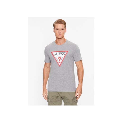 Guess T-Shirt M2YI71 I3Z14 Szary Slim Fit ze sklepu MODIVO w kategorii T-shirty męskie - zdjęcie 168646803