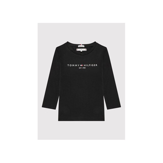 Tommy Hilfiger Bluzka Essential KS0KS00202 M Czarny Regular Fit Tommy Hilfiger 6Y wyprzedaż MODIVO