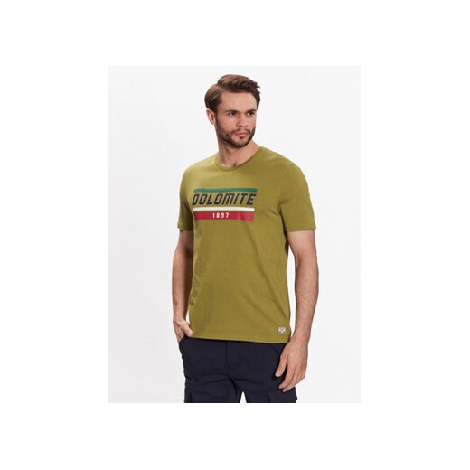 Dolomite T-Shirt 289177-1406 Khaki Regular Fit ze sklepu MODIVO w kategorii T-shirty męskie - zdjęcie 168647072