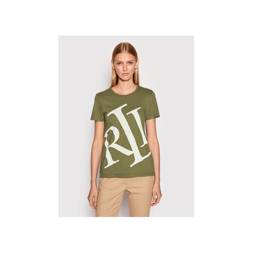 Lauren Ralph Lauren T-Shirt 200872038003 Zielony Regular Fit S okazja MODIVO