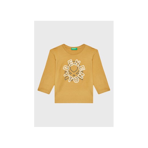 United Colors Of Benetton Bluzka 3ATNG105I Żółty Regular Fit ze sklepu MODIVO w kategorii T-shirty chłopięce - zdjęcie 168647803