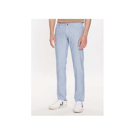 Pierre Cardin Spodnie materiałowe 34540/000/5007 Niebieski Modern Fit ze sklepu MODIVO w kategorii Spodnie męskie - zdjęcie 168648640