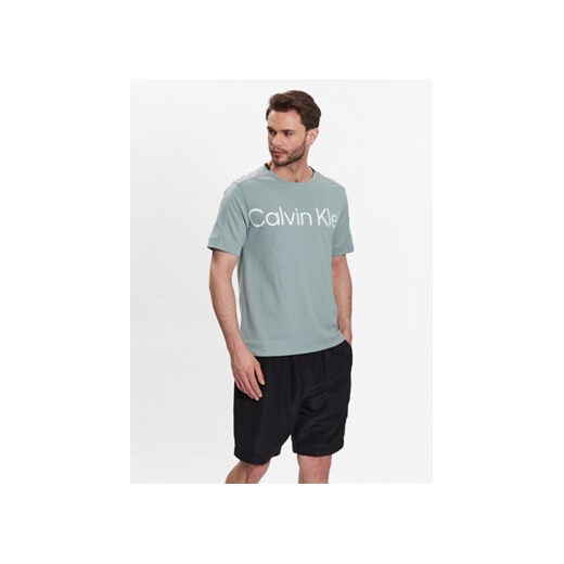 Calvin Klein Performance T-Shirt 00GMS3K102 Zielony Regular Fit ze sklepu MODIVO w kategorii T-shirty męskie - zdjęcie 168648703