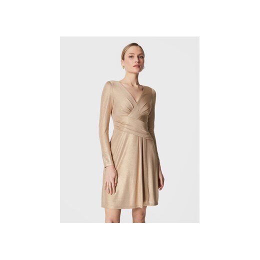 Lauren Ralph Lauren Sukienka koktajlowa 253861563002 Złoty Slim Fit ze sklepu MODIVO w kategorii Sukienki - zdjęcie 168648841