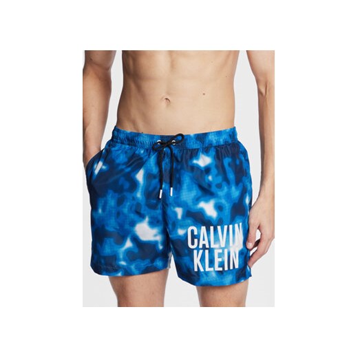 Calvin Klein Swimwear Szorty kąpielowe KM0KM00795 Niebieski Regular Fit XXL MODIVO