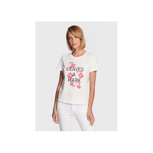 Fracomina T-Shirt FS23ST3006J400N5 Biały Regular Fit ze sklepu MODIVO w kategorii Bluzki damskie - zdjęcie 168649081