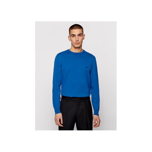 Boss Sweter Pacas-L 50450180 Niebieski Regular Fit ze sklepu MODIVO w kategorii Swetry męskie - zdjęcie 168649671