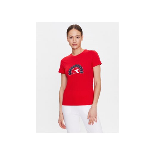 Diadora T-Shirt 102.179332 Czerwony Regular Fit ze sklepu MODIVO w kategorii Bluzki damskie - zdjęcie 168649714