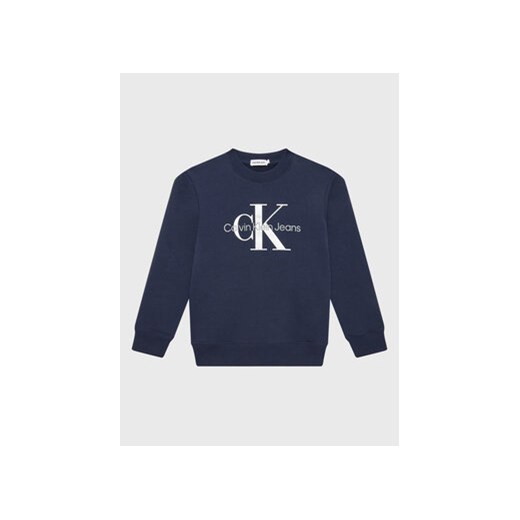 Calvin Klein Jeans Bluza Monogram Logo IU0IU00265 Granatowy Regular Fit ze sklepu MODIVO w kategorii Bluzy chłopięce - zdjęcie 168649860