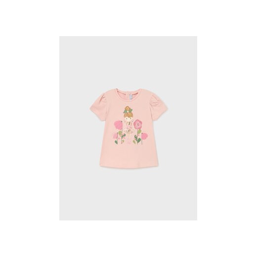 Mayoral T-Shirt 1005 Różowy Regular Fit ze sklepu MODIVO w kategorii Koszulki niemowlęce - zdjęcie 168650392
