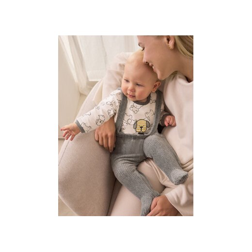 Mayoral Komplet bluzka i półśpiochy 2.512 Biały Regular Fit ze sklepu MODIVO w kategorii Komplety niemowlęce - zdjęcie 168651292