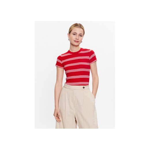 Polo Ralph Lauren T-Shirt 211891520002 Czerwony Regular Fit ze sklepu MODIVO w kategorii Bluzki damskie - zdjęcie 168651294