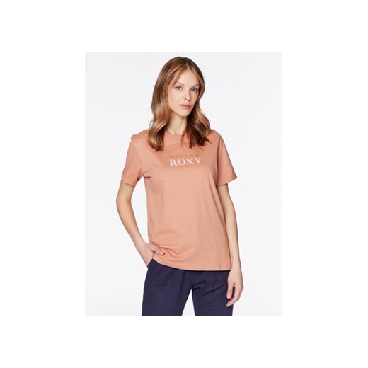 Roxy T-Shirt Noon Ocean ERJZT05490 Pomarańczowy Regular Fit ze sklepu MODIVO w kategorii Bluzki damskie - zdjęcie 168651413