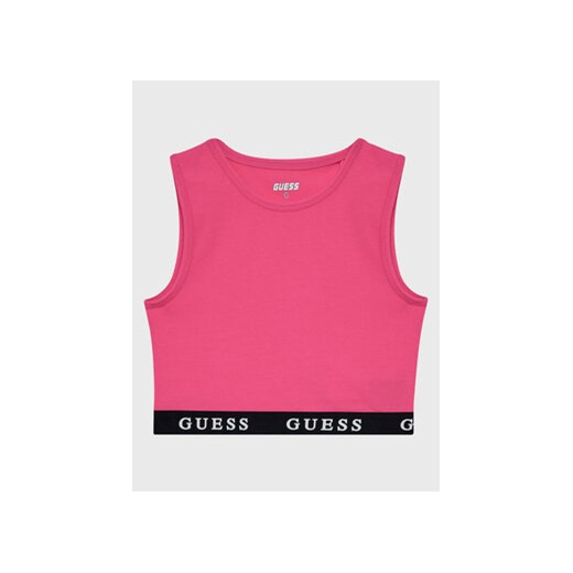 Guess Top J2YI34 KABR0 Różowy Slim Fit ze sklepu MODIVO w kategorii Bluzki dziewczęce - zdjęcie 168651452