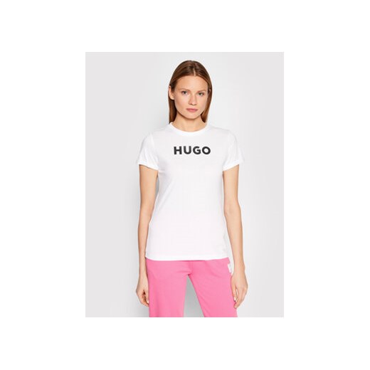 Hugo T-Shirt 50473813 Biały Slim Fit ze sklepu MODIVO w kategorii Bluzki damskie - zdjęcie 168651804