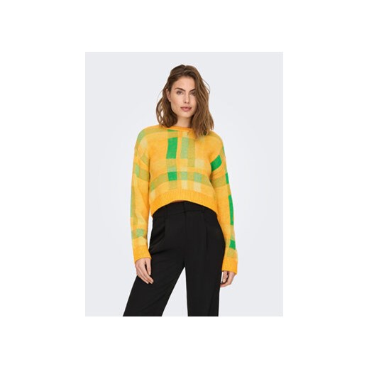 ONLY Sweter Kelly 15264617 Żółty Regular Fit ze sklepu MODIVO w kategorii Swetry damskie - zdjęcie 168651893