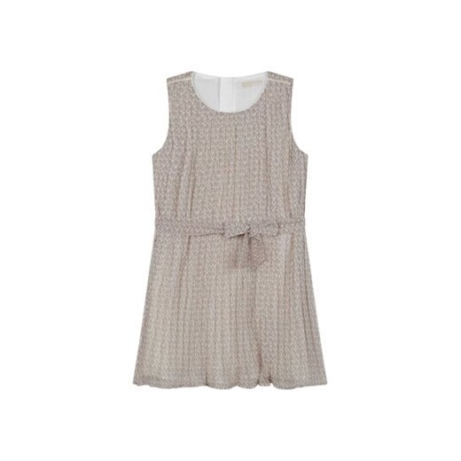 MICHAEL KORS KIDS Sukienka elegancka R12142 S Écru Regular Fit ze sklepu MODIVO w kategorii Sukienki dziewczęce - zdjęcie 168651900