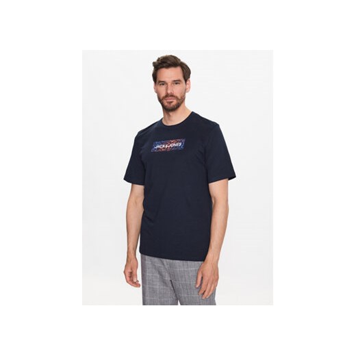 Jack&Jones T-Shirt Navigator 12229758 Granatowy Standard Fit ze sklepu MODIVO w kategorii T-shirty męskie - zdjęcie 168651982