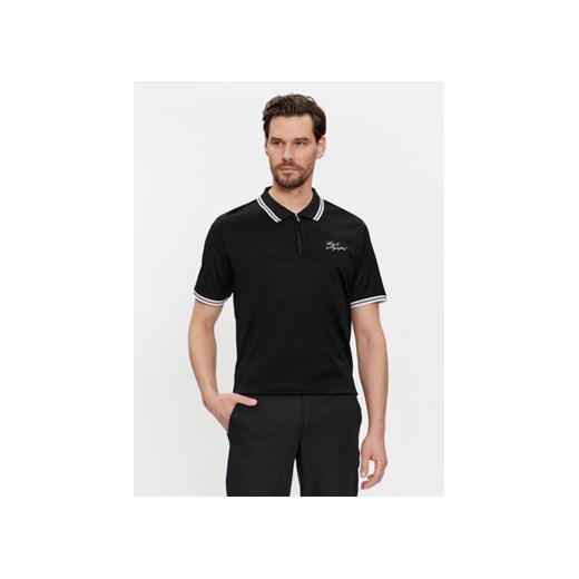 KARL LAGERFELD Polo 745080 541200 Czarny Regular Fit ze sklepu MODIVO w kategorii T-shirty męskie - zdjęcie 168652013