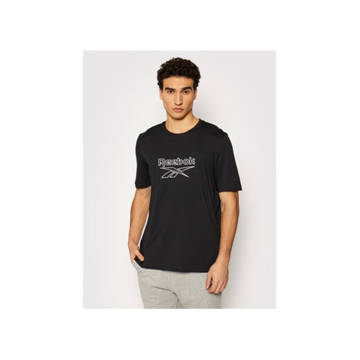 Reebok T-Shirt Classics Vector GU3886 Czarny Oversize ze sklepu MODIVO w kategorii T-shirty męskie - zdjęcie 168652244