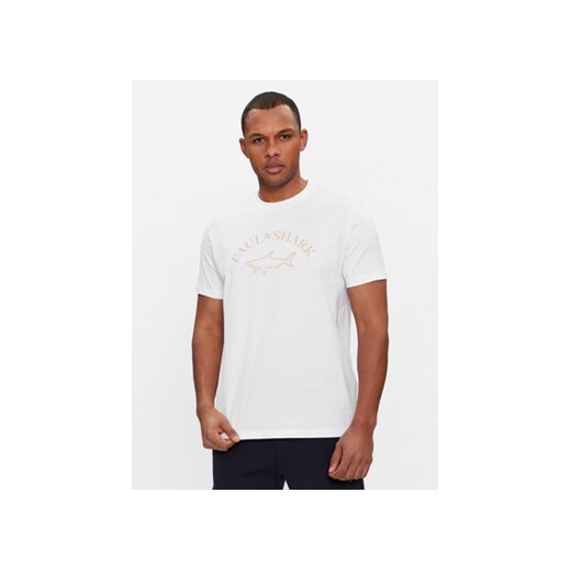 Paul&Shark T-Shirt 24411032 Biały Regular Fit ze sklepu MODIVO w kategorii T-shirty męskie - zdjęcie 168652463