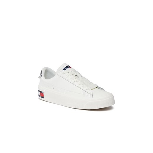Tommy Jeans Sneakersy Tjw Vulc Leather Plat Lc EN0EN02284 Biały Tommy Jeans 38 wyprzedaż MODIVO