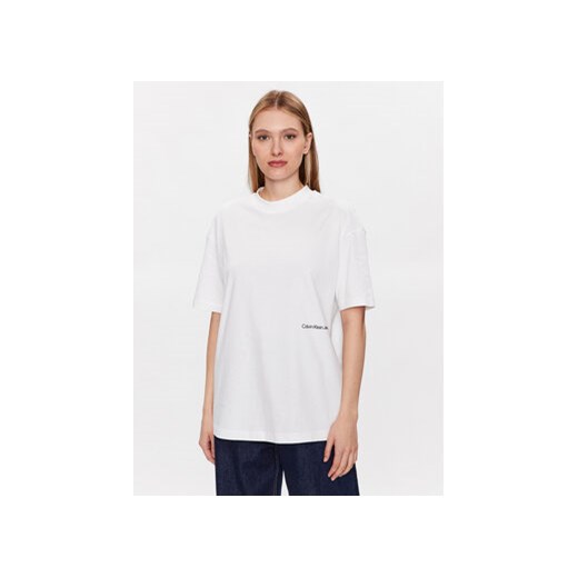 Calvin Klein Jeans T-Shirt J20J221629 Biały Regular Fit M MODIVO okazyjna cena