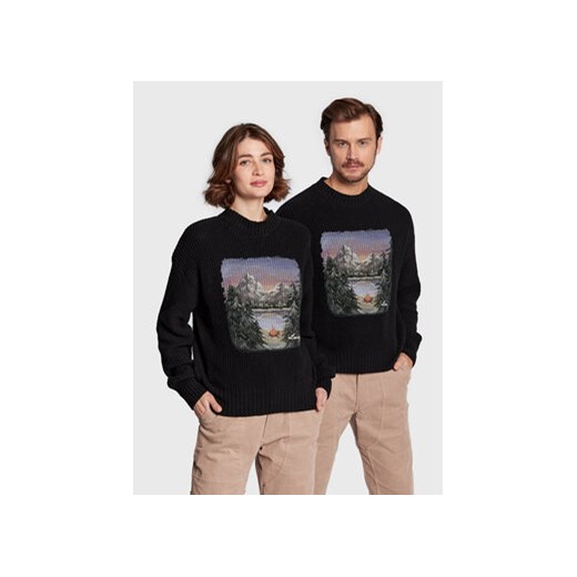 Leeves Sweter Unisex National Park Knit Czarny Regular Fit Leeves M okazja MODIVO