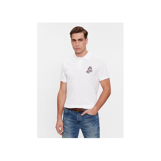 Polo Ralph Lauren Polo 710853312023 Biały Slim Fit ze sklepu MODIVO w kategorii T-shirty męskie - zdjęcie 168653962