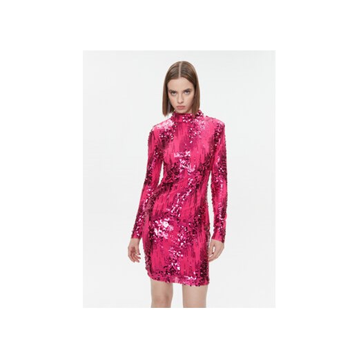 Fracomina Sukienka koktajlowa FQ23WD1002W66701 Różowy Slim Fit ze sklepu MODIVO w kategorii Sukienki - zdjęcie 168654050