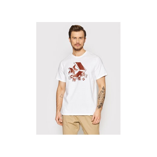 Converse T-Shirt 10022944-A02 Biały Standard Fit ze sklepu MODIVO w kategorii T-shirty męskie - zdjęcie 168654802