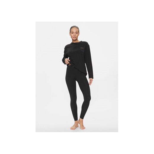 Calvin Klein Underwear Piżama 000QS7046E Czarny Regular Fit ze sklepu MODIVO w kategorii Piżamy damskie - zdjęcie 168655194